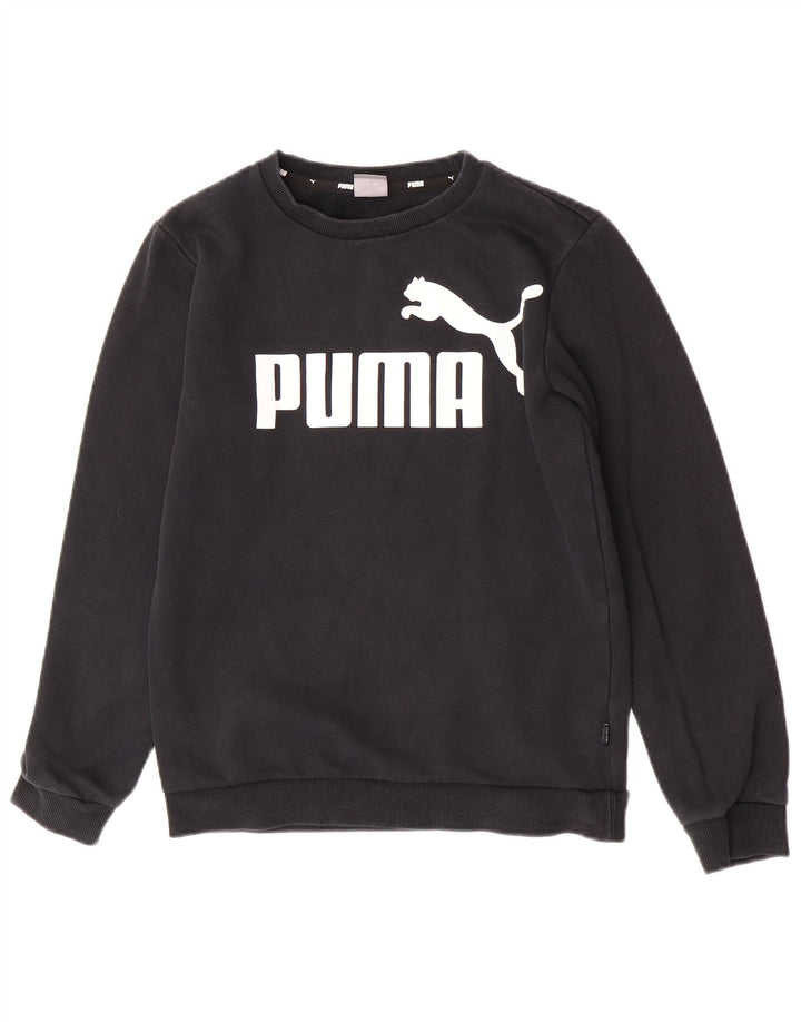 Puma Sudadera gráfica para niños 13-14 años Algodón Negro