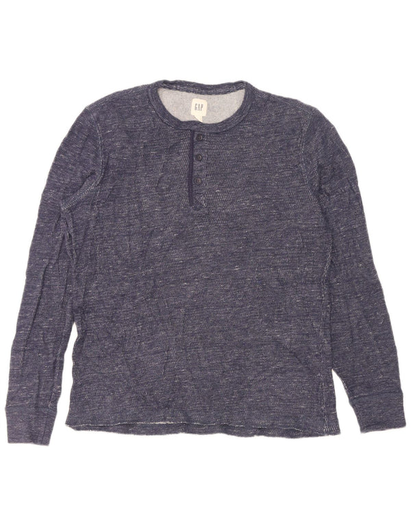 Camiseta Gap Hombre Manga Larga Azul Medio Moteado