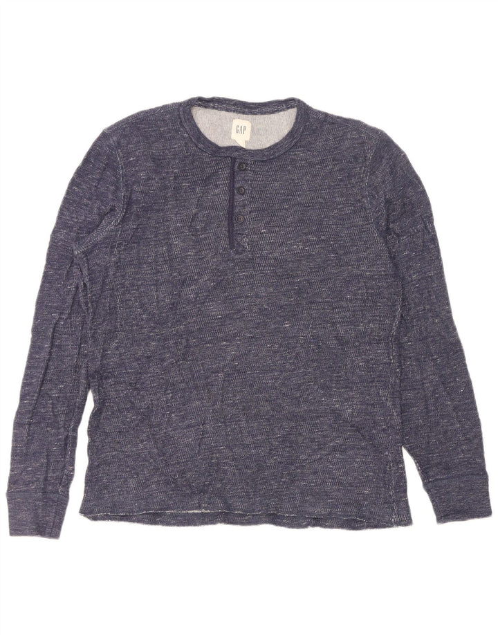 Camiseta Gap Hombre Manga Larga Azul Medio Moteado
