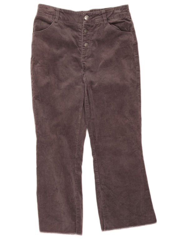 Benetton Pantalones Casuales de Terciopelo para Niña 11-12 Años 2XL W28 L21 Gris Algodón