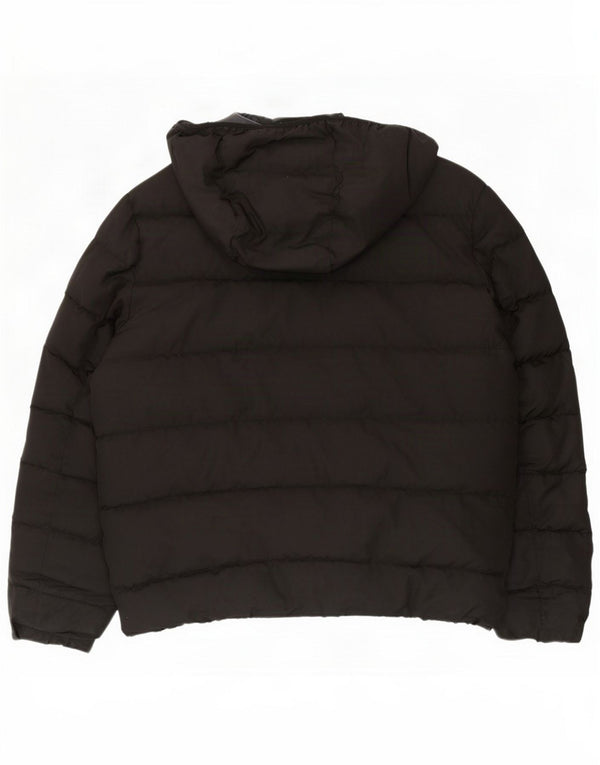 Michael Kors Chaqueta acolchada con capucha para hombre UK 40 Grande Poliéster negro