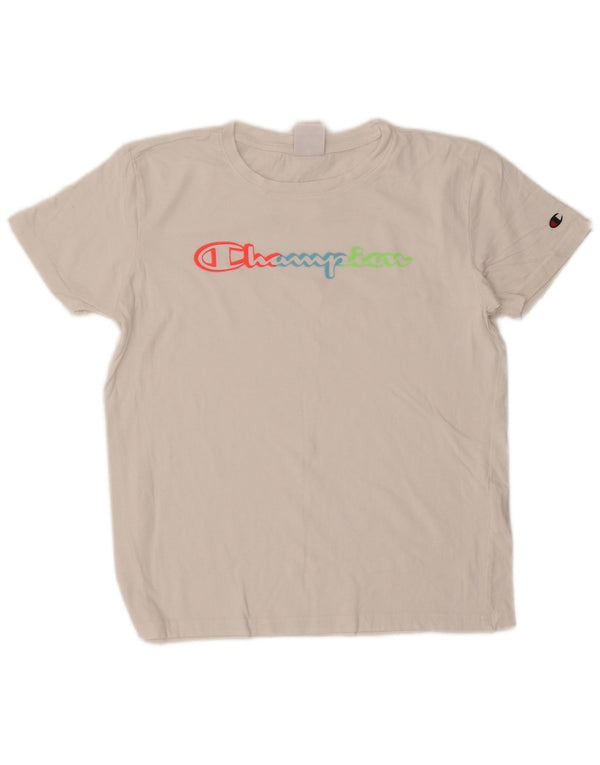 CHAMPION Camiseta gráfica para mujer Top UK 14 Medium White Cotton