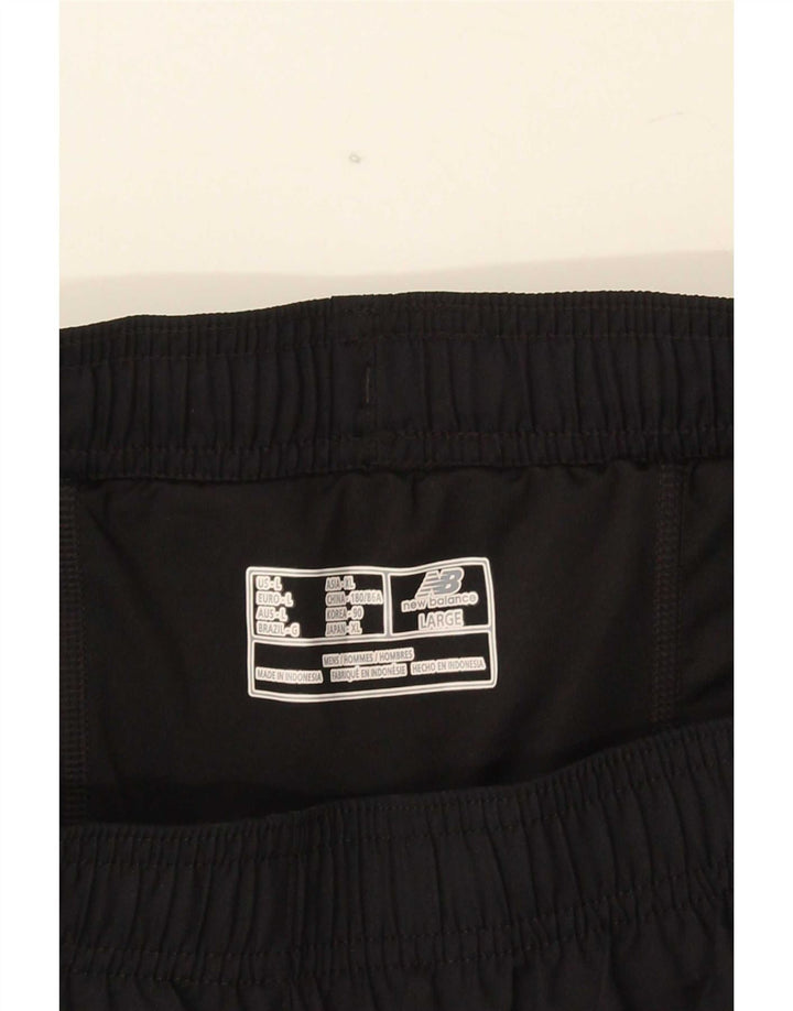 New Balance - Pantalones cortos deportivos para hombre, talla grande, color negro