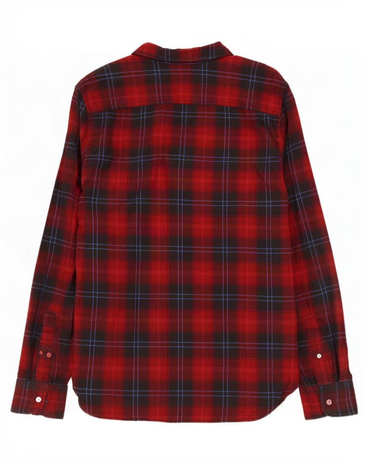 Levi's Hombre Camisa De Franela De Algodón A Cuadros Rojo Medio