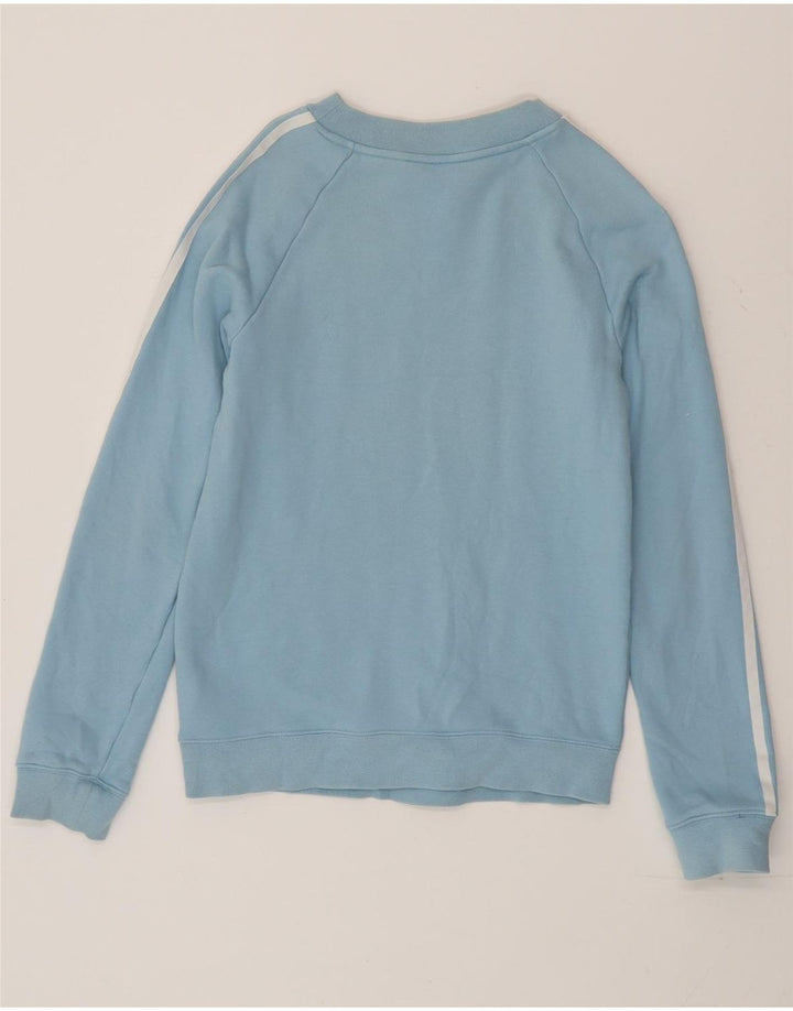 Adidas Mujer Sudadera Jumper UK 10 Pequeño Algodón Azul