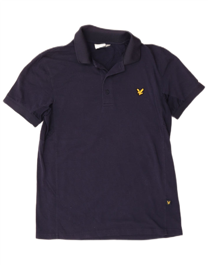 Lyle & Scott Polo para hombre pequeño de algodón azul marino