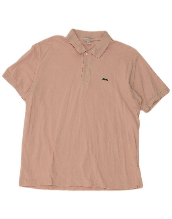 Lacoste Mens Classic Fit Polo Shirt Size 6 XL Pink Cotton