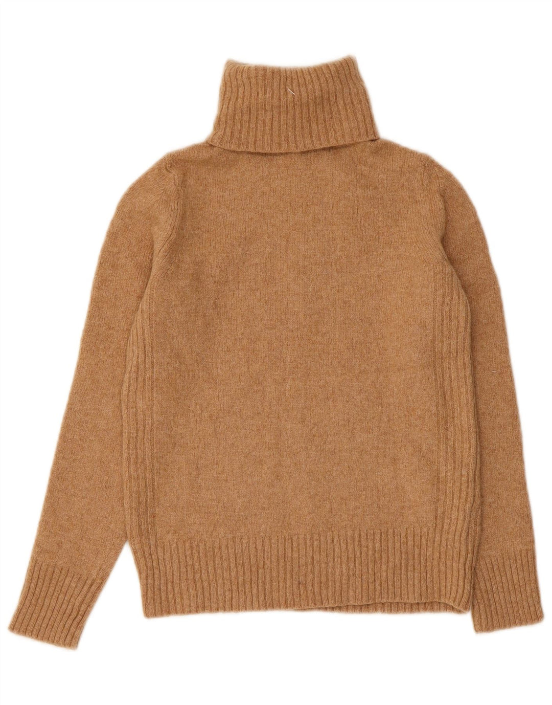 MARKS & SPENCER Suéter tipo jersey con cuello vuelto para mujer Reino Unido 8 Pequeño Lana beige