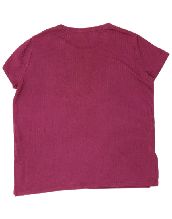 Marks & Spencer Camiseta para mujer Top UK 40 XL Viscosa a rayas moradas