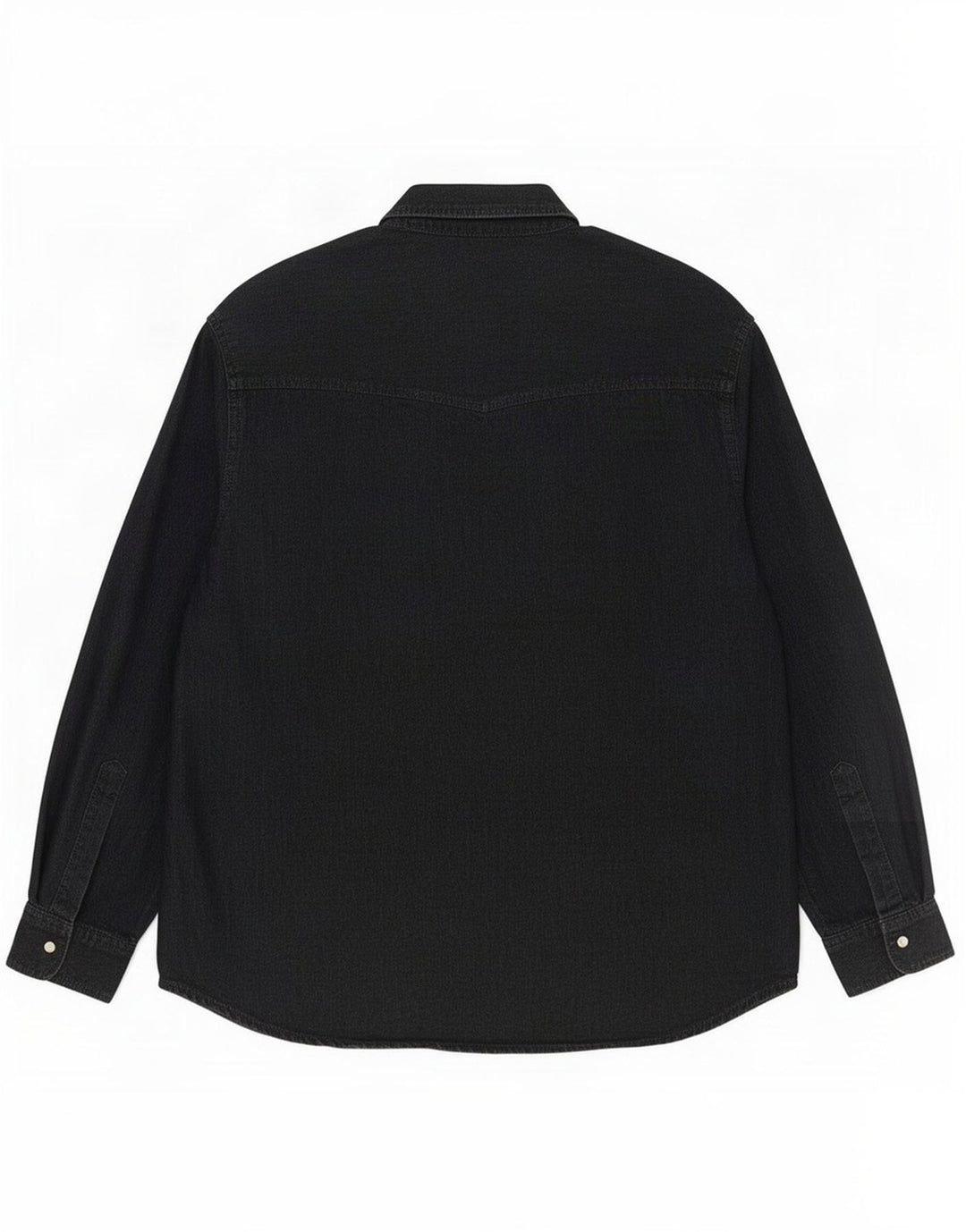 Camisa vintage para hombre de algodón negro grande