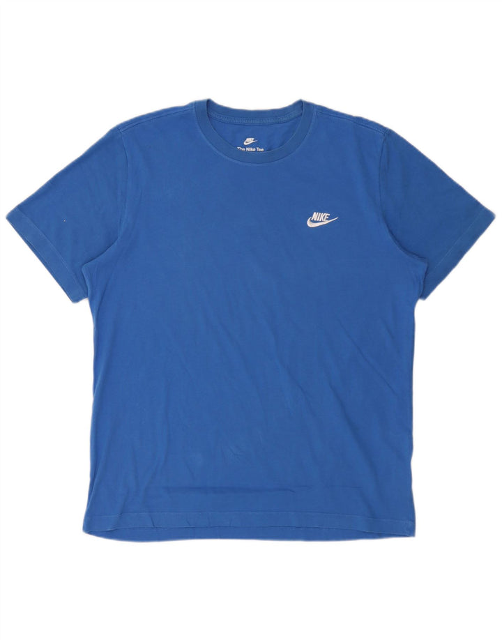 Camiseta Nike Hombre Top Grande Azul Algodón