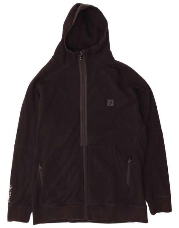 Superdry Sudadera con capucha y cremallera para hombre 2XL Algodón negro