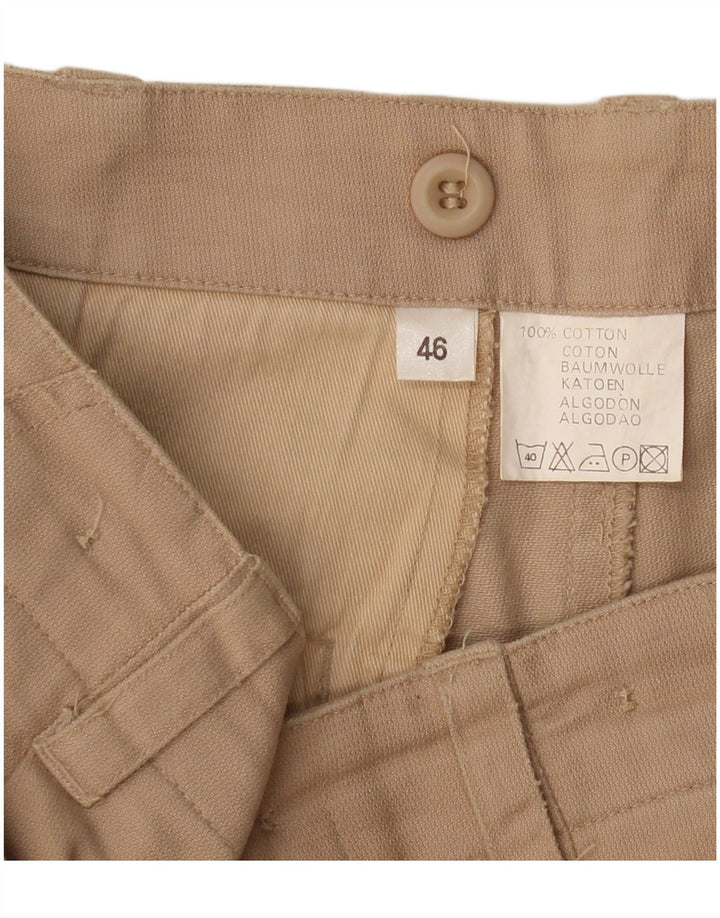 VINTAGE Pantalones cortos cargo para hombre IT 46 Pequeño W32 Algodón beige