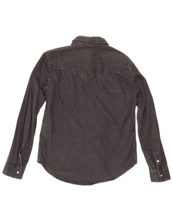 Levi's Camisa vaquera para mujer UK 10 Small Algodón negro