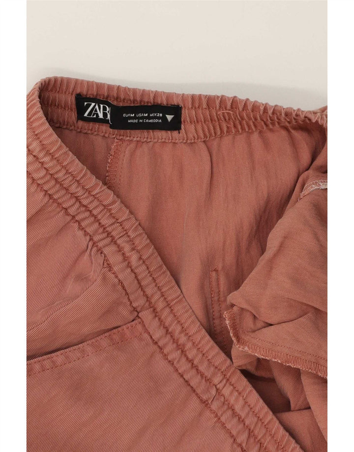 Zara Mujer Pantalones Anchos Mediano W28 L30 Rosa
