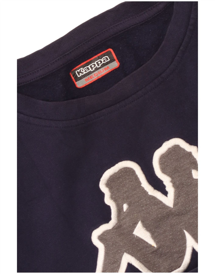 Kappa - Sudadera gráfica para mujer, talla 40, tamaño mediano, azul marino