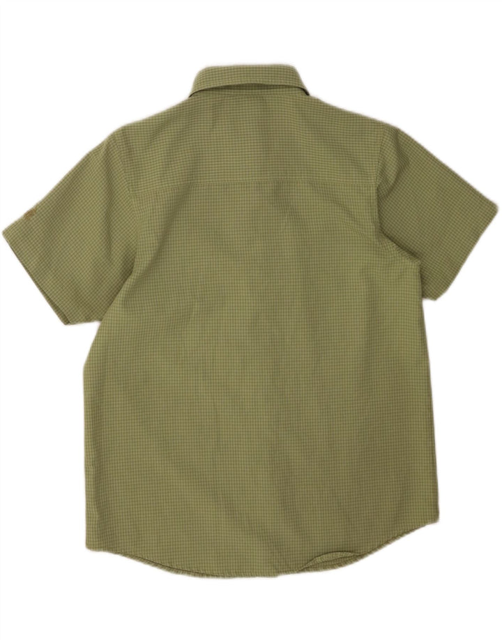 MC Kinley Camisa de manga corta para mujer EU 38 Poliéster a cuadros verde medio