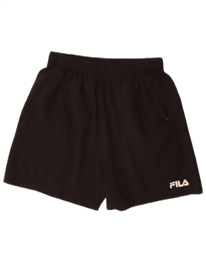 Fila Pantalón Corto Deportivo Hombre Negro Mediano Poliéster Deportivo
