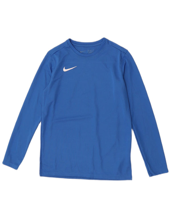 Nike Boys Dri Fit Top manga larga 12-13 años grande azul