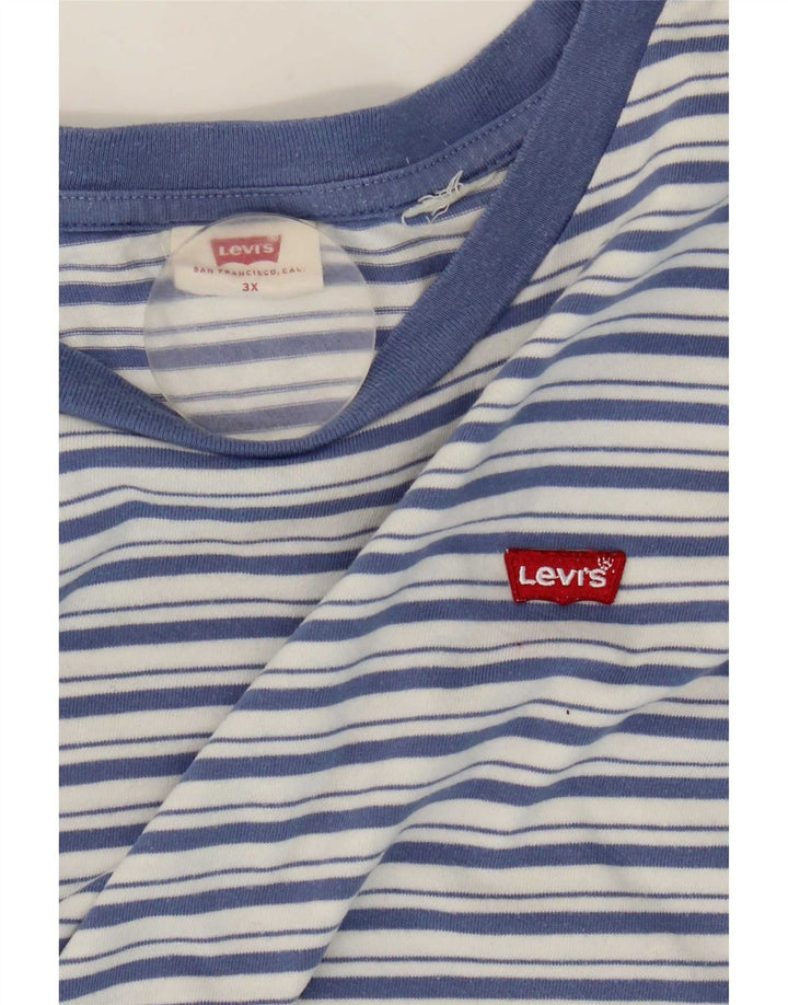 Levi's Camiseta para hombre Top 3XL Azul Rayas