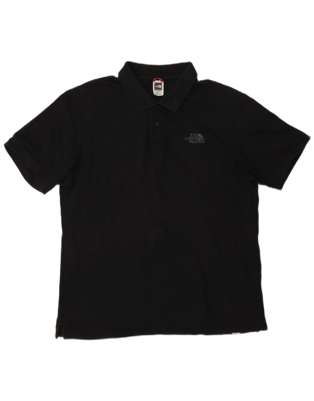 THE NORTH FACE Polo para hombre grande de algodón negro