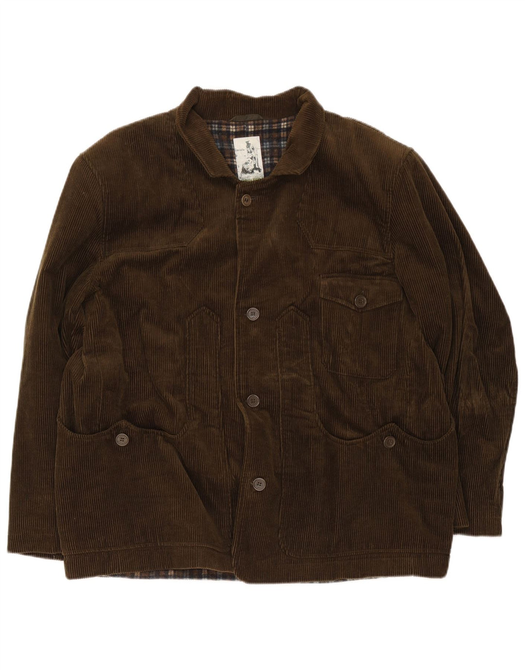 Hunter Chaqueta de pana para hombre IT 50 Algodón marrón grande