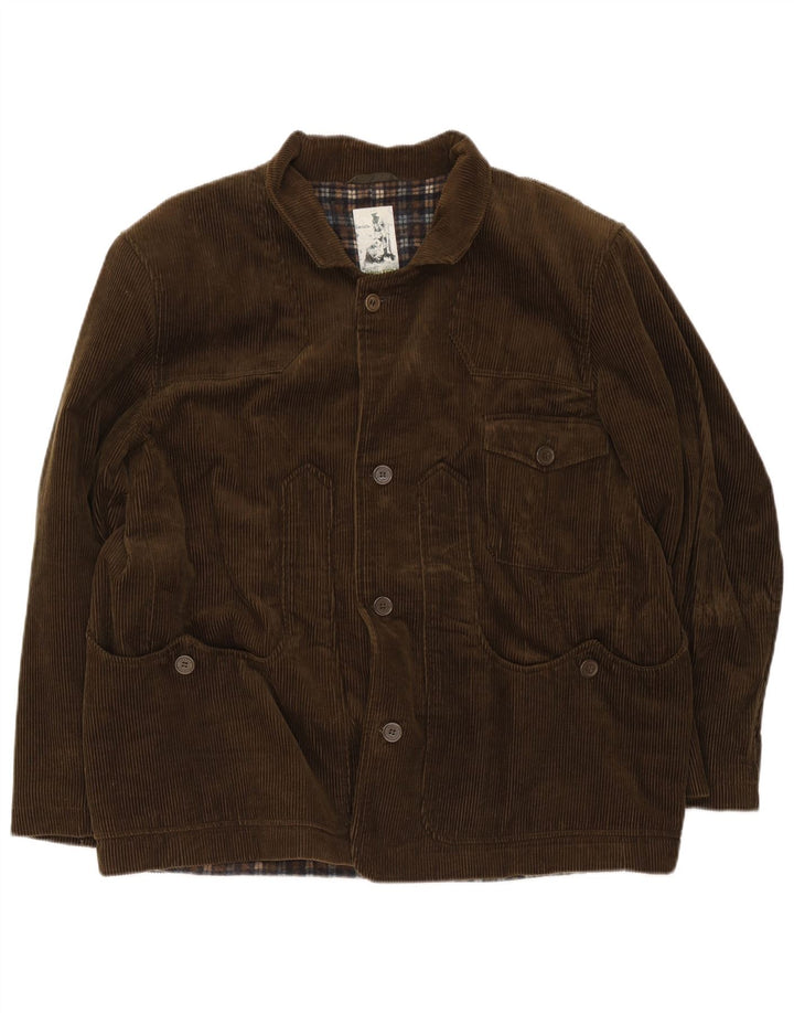Hunter Chaqueta de pana para hombre IT 50 Algodón marrón grande