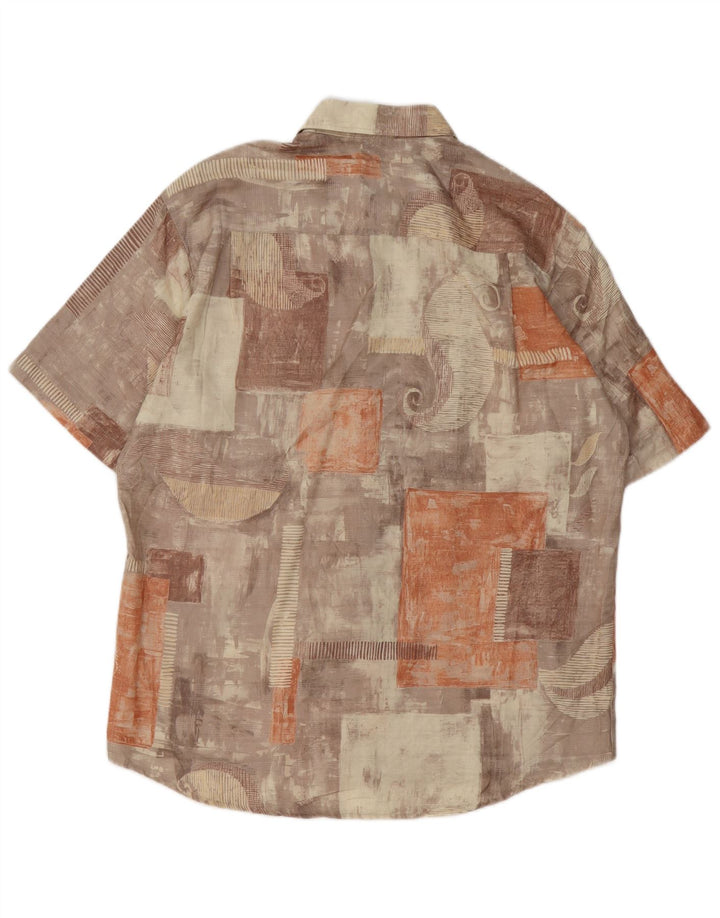 CANDA Camisa de manga corta para hombre Talla 42 16 1/2 Grande Patchwork multicolor