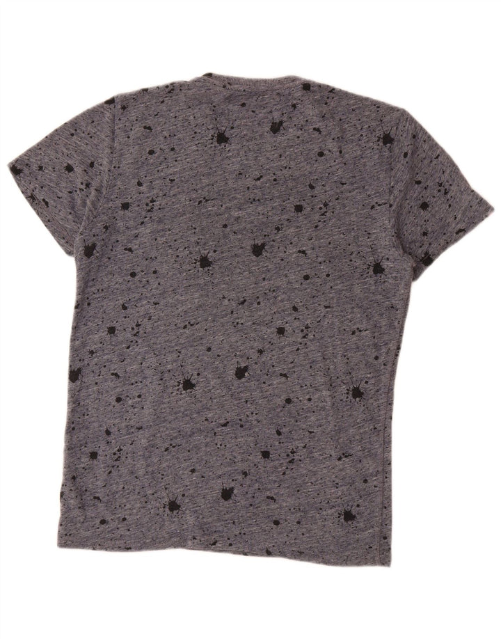 Superdry Camiseta gráfica para hombre Top de algodón teñido anudado en gris medio