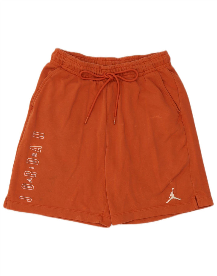 Jordan - Pantalones cortos deportivos con gráficos para hombre (algodón naranja pequeño)