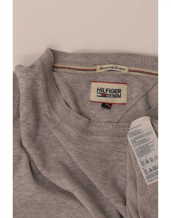 Tommy Hilfiger Jersey con cuello redondo para hombre de algodón gris medio