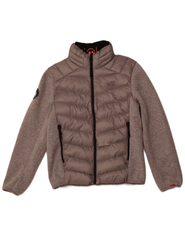 SUPERDRY Chaqueta acolchada para hombre ES 38 Gris medio Poliéster