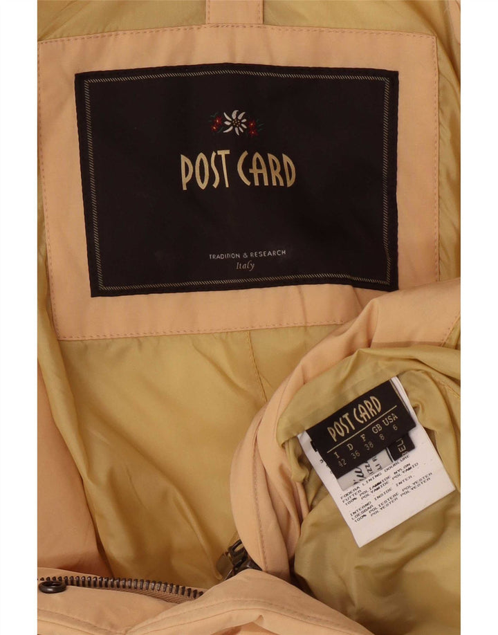 Post Card Abrigo acolchado extragrande para mujer Reino Unido 8 Pequeño Algodón beige