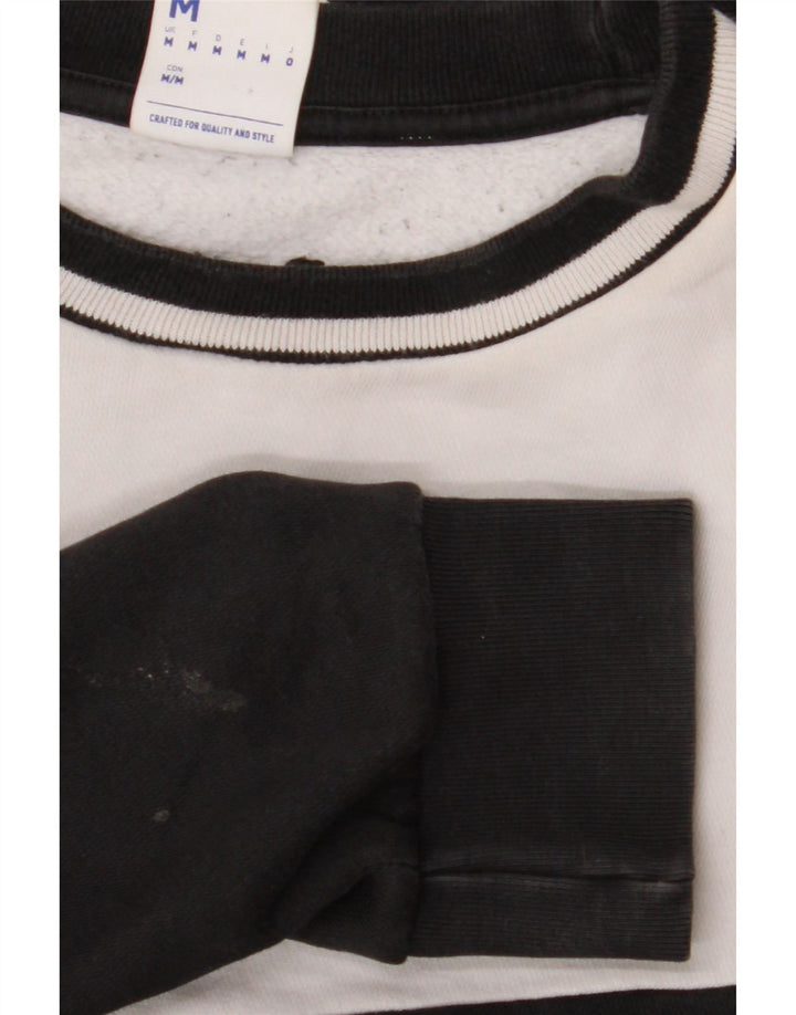 REEBOK Hombre Sudadera Gráfica Jersey Mediano Negro Colorblock Algodón