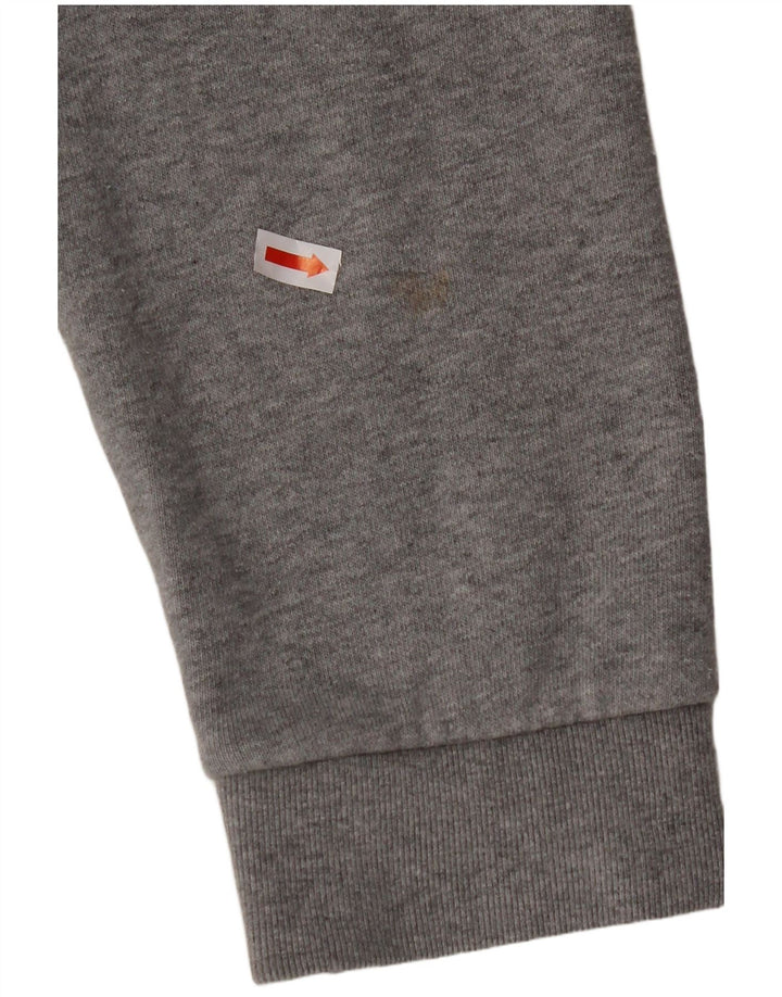 ADIDAS Hombre Sudadera con capucha Jumper Algodón moteado gris medio