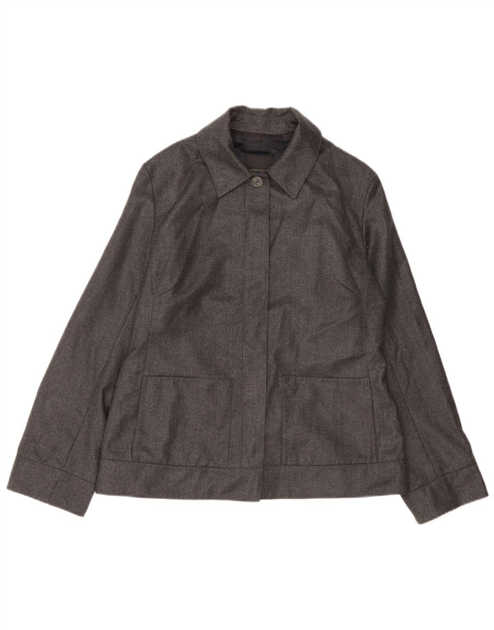 WHISTLES Chaqueta bomber para mujer Reino Unido 14 Lana gris grande