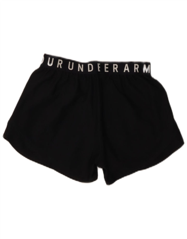 UNDER ARMOUR Pantalones cortos deportivos gráficos para mujer UK 4 XS Poliéster negro