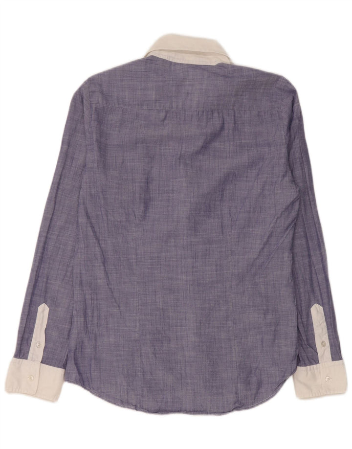 SIVIGLIA Camisa Regular Fit De Manga Larga Para Mujer IT 42 Azul Medio Colorblock