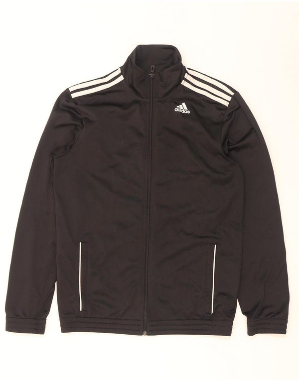 Adidas - Chaqueta de chándal para hombre, talla grande, poliéster negro