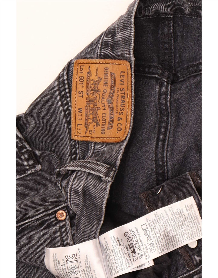 Levi's Vaqueros rectos 501 para hombre W33 L28 Algodón gris