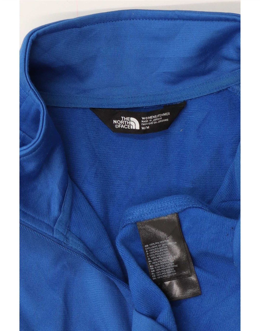 The North Face Top de chándal con cuello y cremallera para mujer UK 40 Azul medio