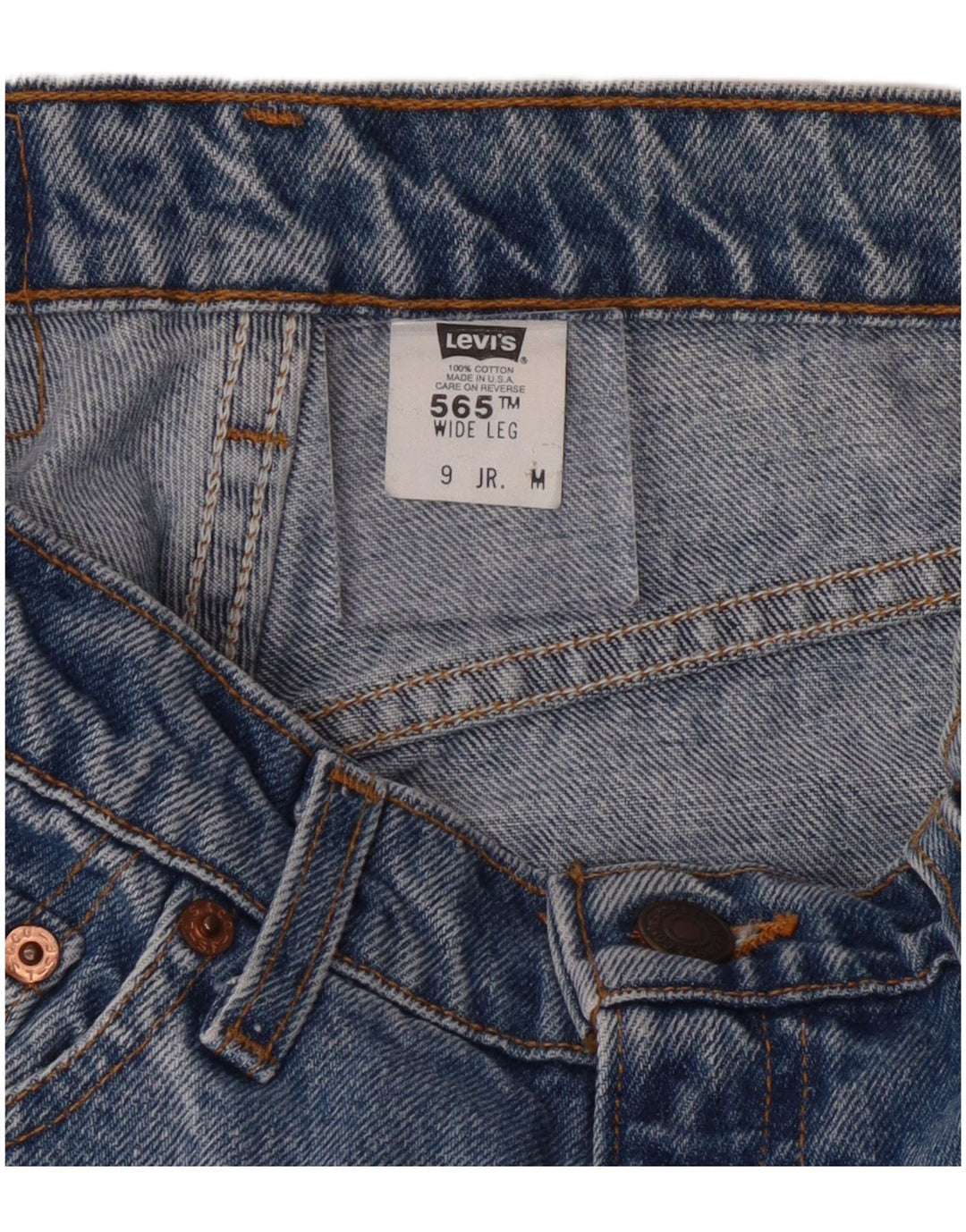 Levi's Jeans 565 de talle alto y pierna ancha para mujer US 9 Medium W28 L31 Blue Classic
