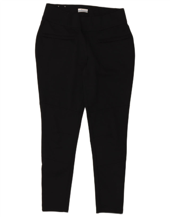 COLUMBIA Pantalones informales ajustados para mujer Medianos W32 L30 Poliéster negro