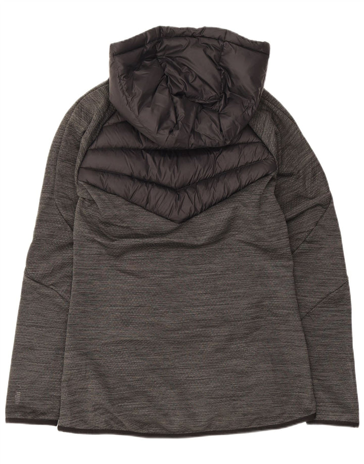 Puma Chaqueta acolchada con capucha para mujer UK 8 Small Gris Poliéster
