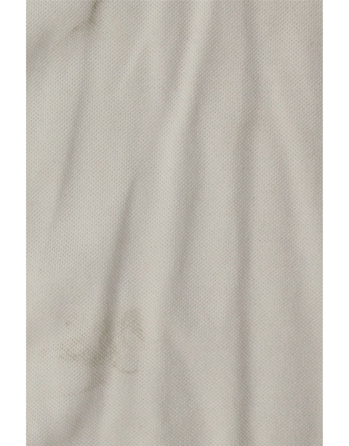 LACOSTE Polo para hombre talla 4 mediano algodón blanco