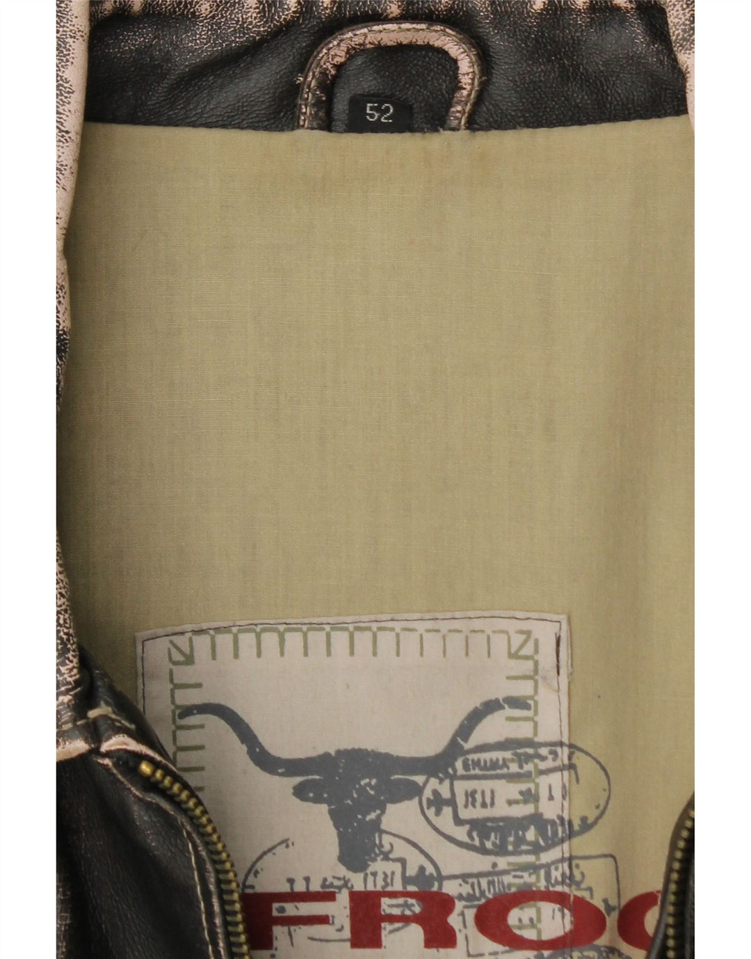 Le Frog Chaqueta de cuero militar para mujer IT 52 2XL Negro