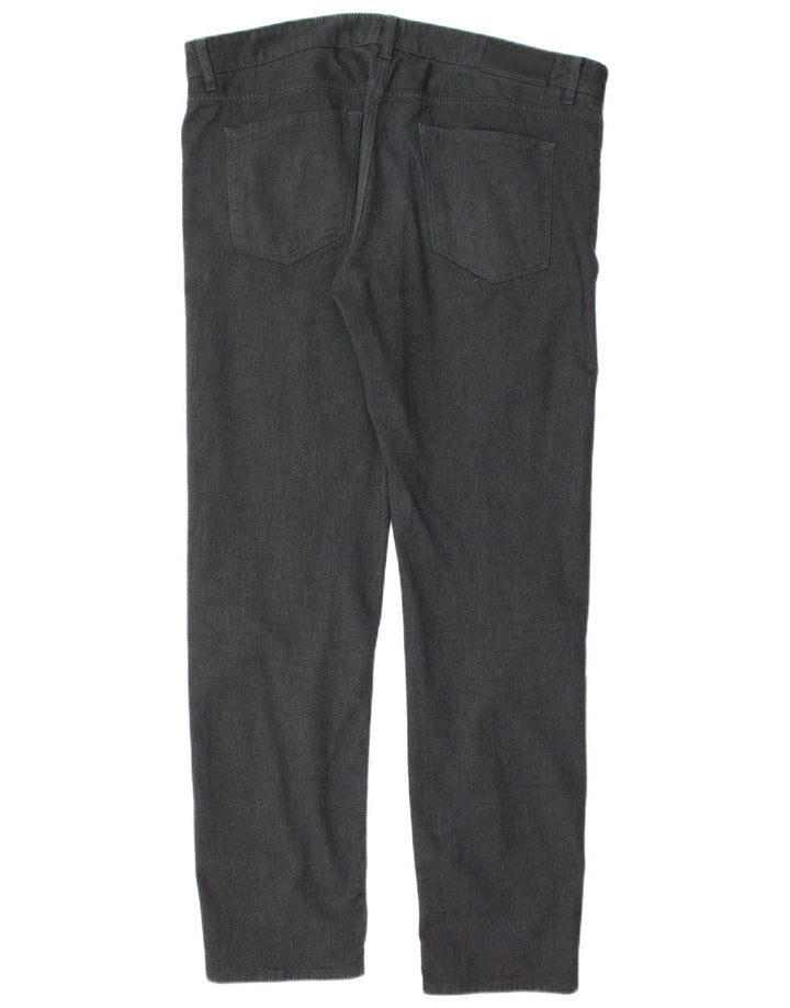 Hugo Boss Hombre Pantalones Casuales Rectos W38 L34 Algodón Gris