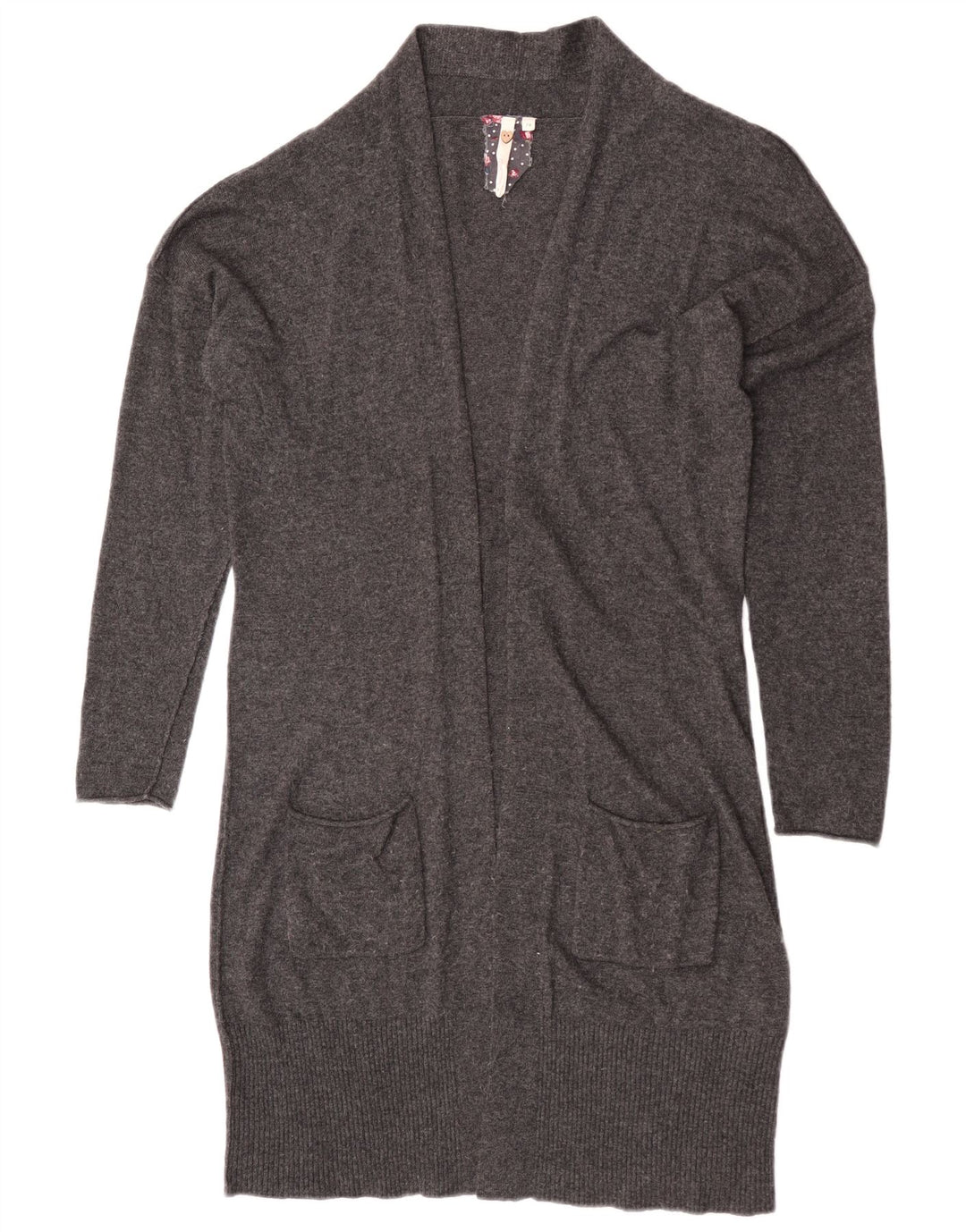 Cárdigan abierto largo para mujer de White Stuff, talla 44, viscosa gris medio