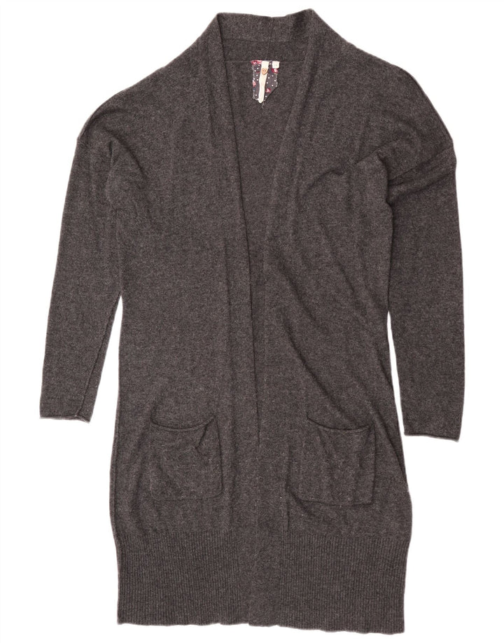 Cárdigan abierto largo para mujer de White Stuff, talla 44, viscosa gris medio