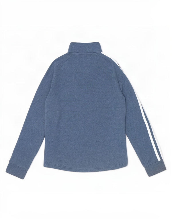 Adidas Mujer Zip Neck Sudadera Jumper UK 4/6 XS Azul Algodón
